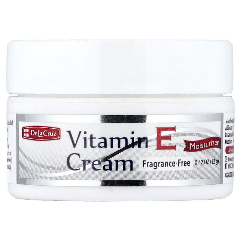De La Cruz, Vitamin E Cream, Fragrance-Free, 0.42 oz (12 g)