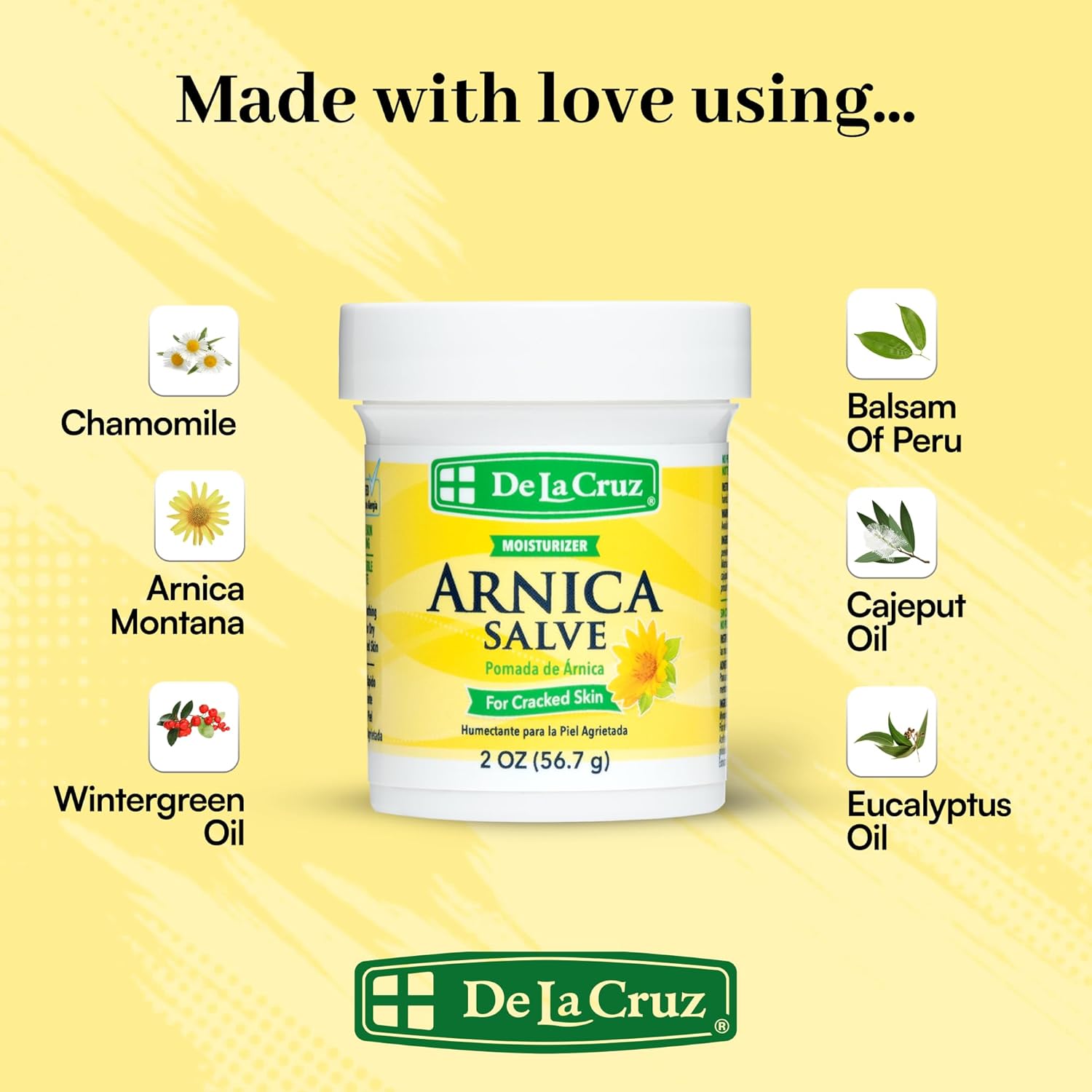 De La Cruz® Arnica Salve Moisturizer 2 OZ. (56.7 g)
