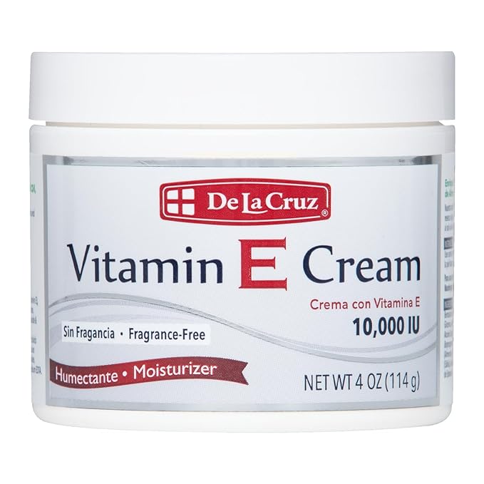 De La Cruz, Vitamin E Cream, Fragrance Free, 4 oz (114 g)