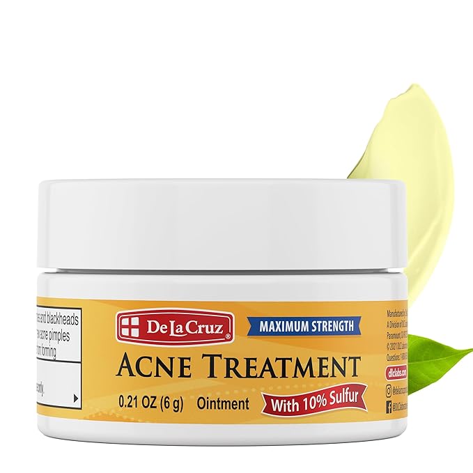 De La Cruz Acne Treatment Maximum Strength with 10% Sulfur (6 g)