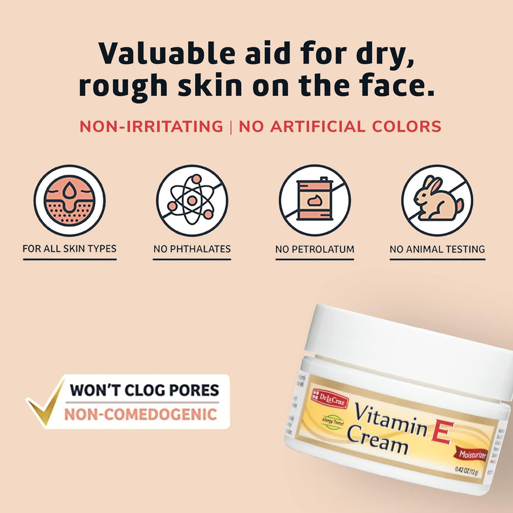 De La Cruz, Vitamin E Cream, 0.42 oz (12 g)