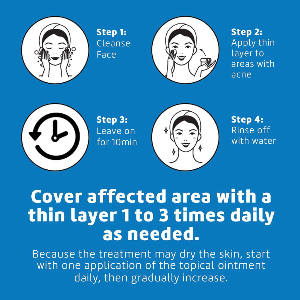 De La Cruz Acne Treatment for Sensitive Skin with 5% Sulfur 2.6 OZ. (6 g)